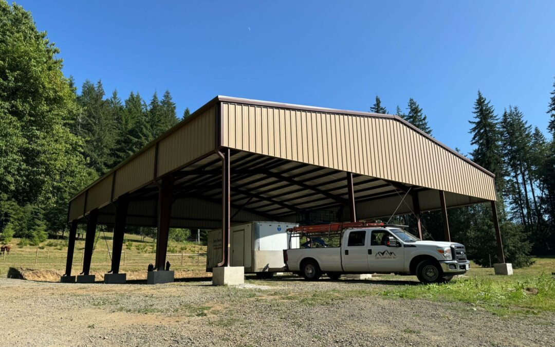 Steel Frame Riding Arena Project in Elma, WA