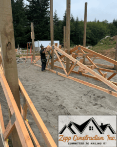 insulating post in a pole barn