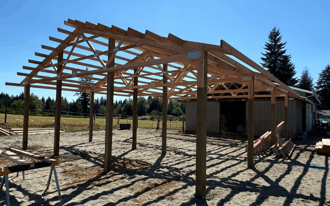 Practical Horse Barn Addition in Elma, WA